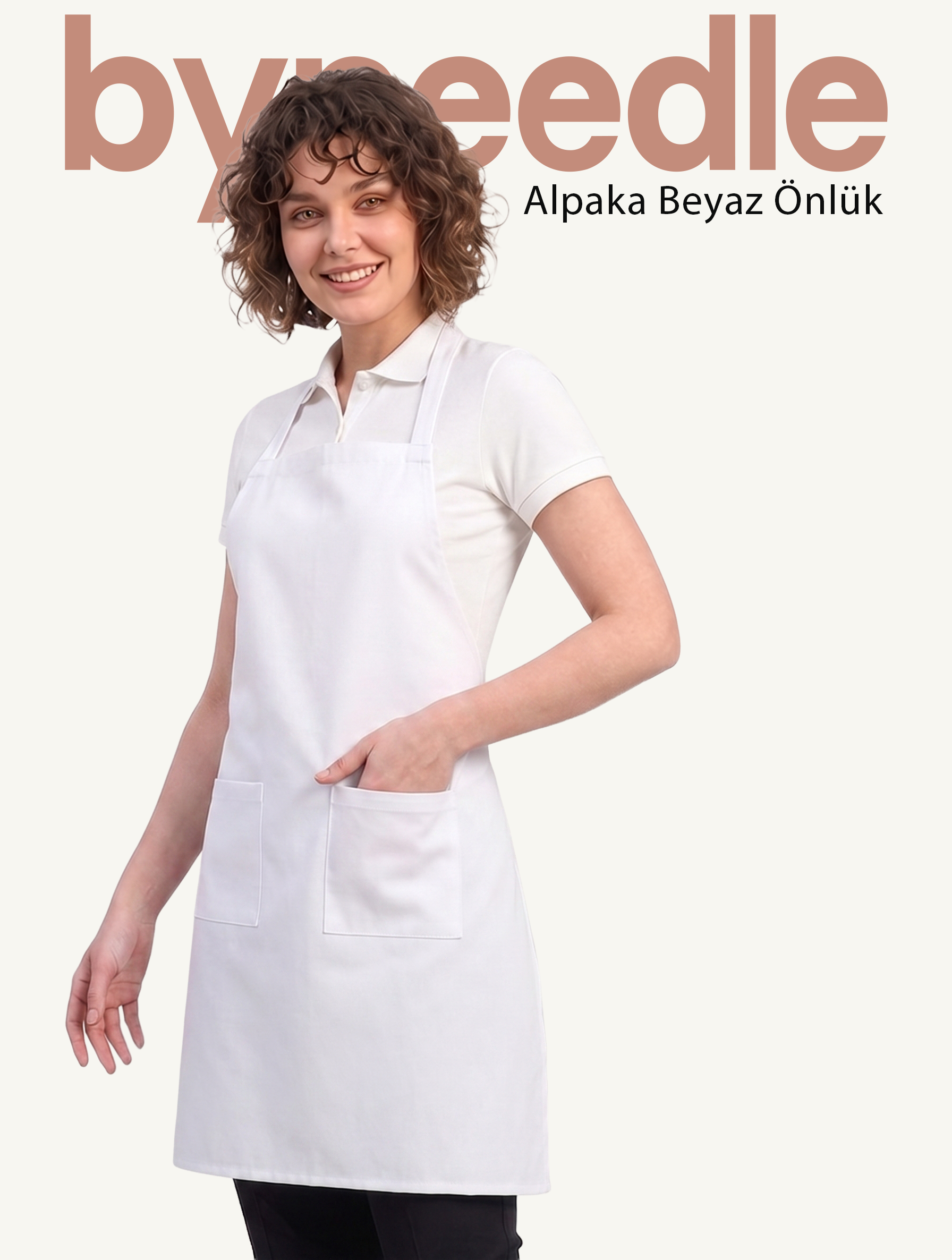By Needle Önlük Alpaka Beyaz