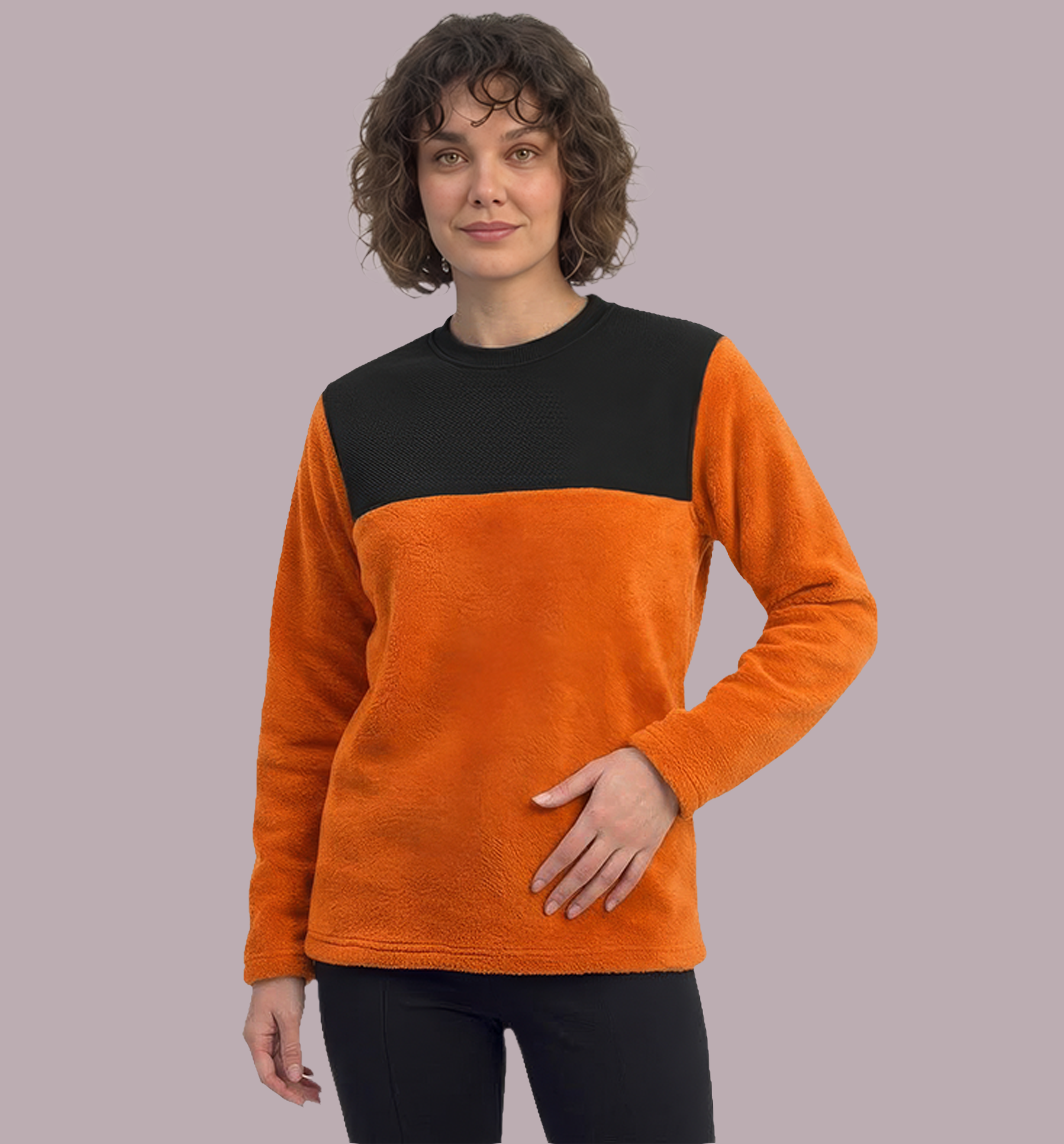 Micro Thermal 220 Gr Bisiklet Yaka Sweatshirt